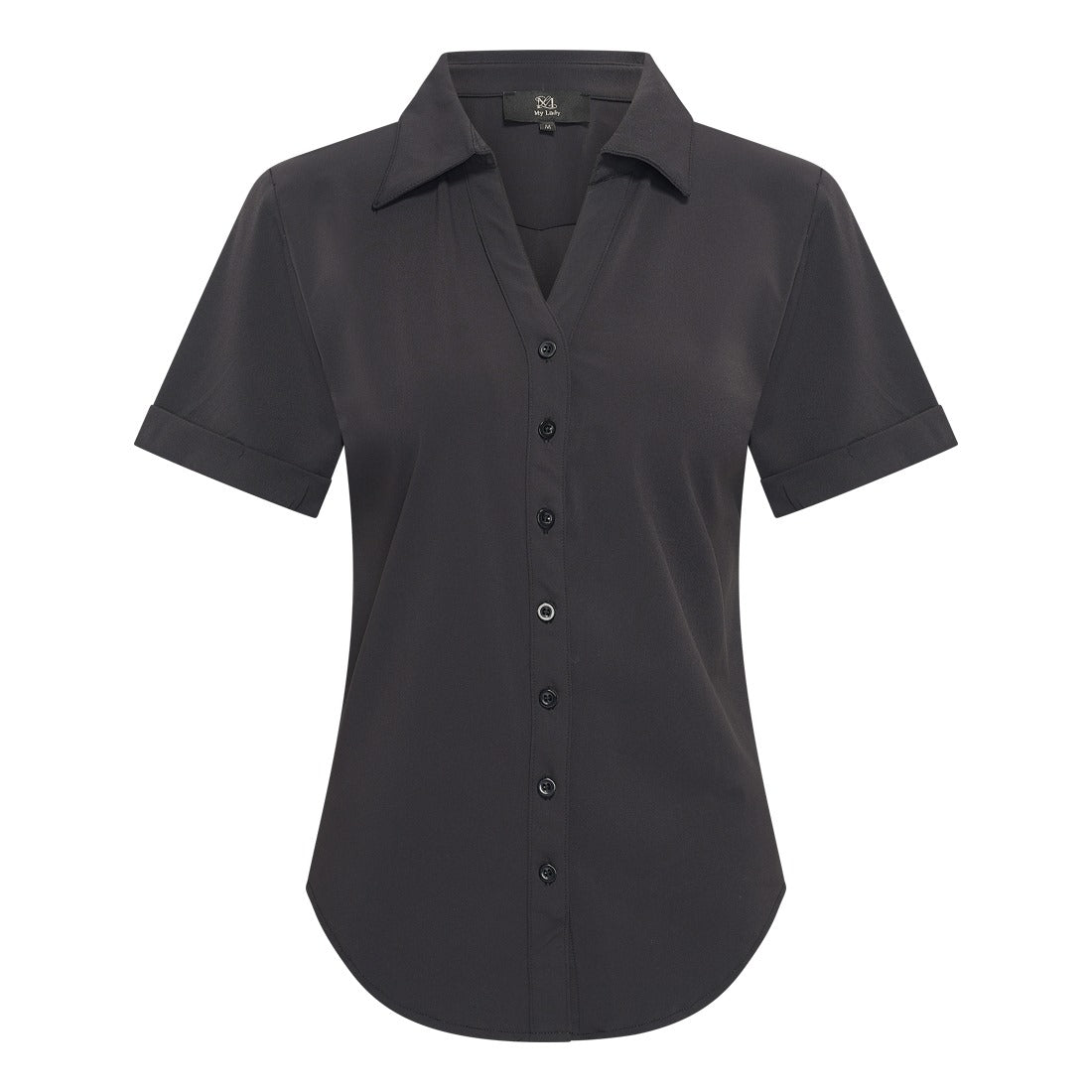 My lady blouse korte mouw Zwart