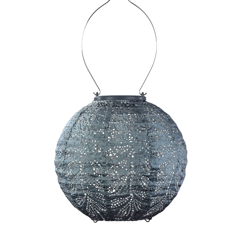 Lumiz Solar Lampion Round Folia Grey Blue nr.3