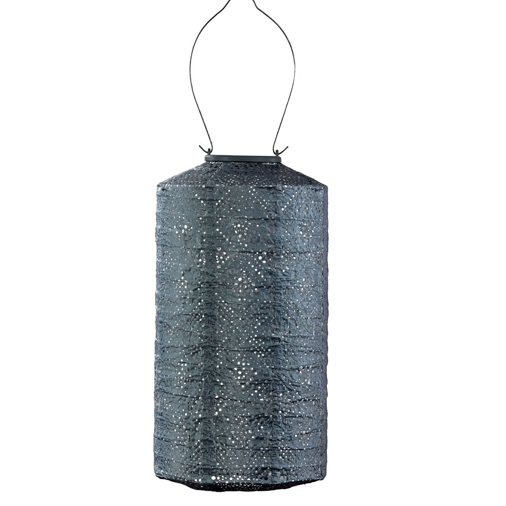 Lumiz solar lampion Topaze grey blue cylinder Nr. 62
