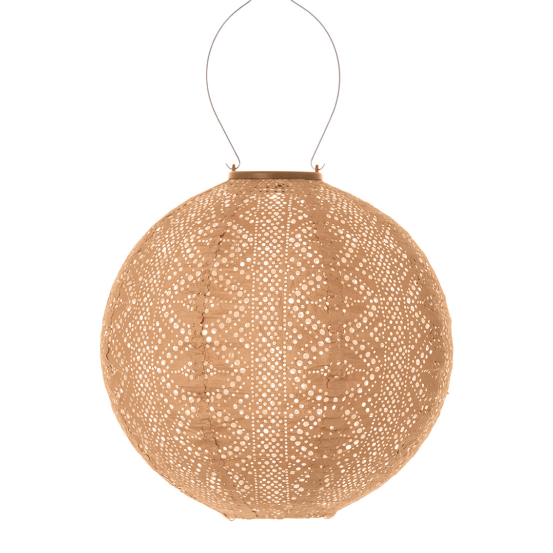 Lumiz Solar lampion Round lace apricot Nr. 80