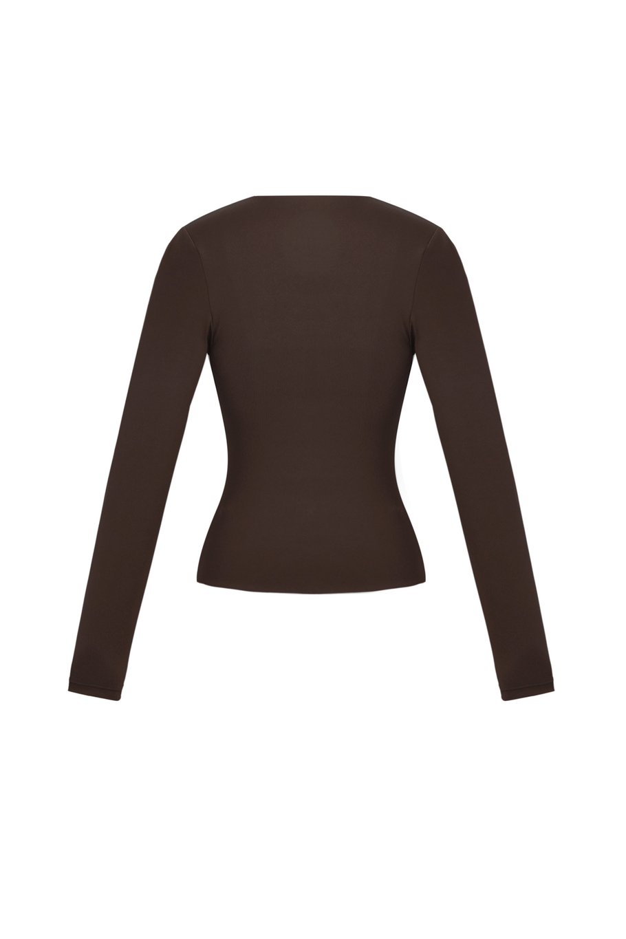 Nylon Long sleeve basic top Bruin