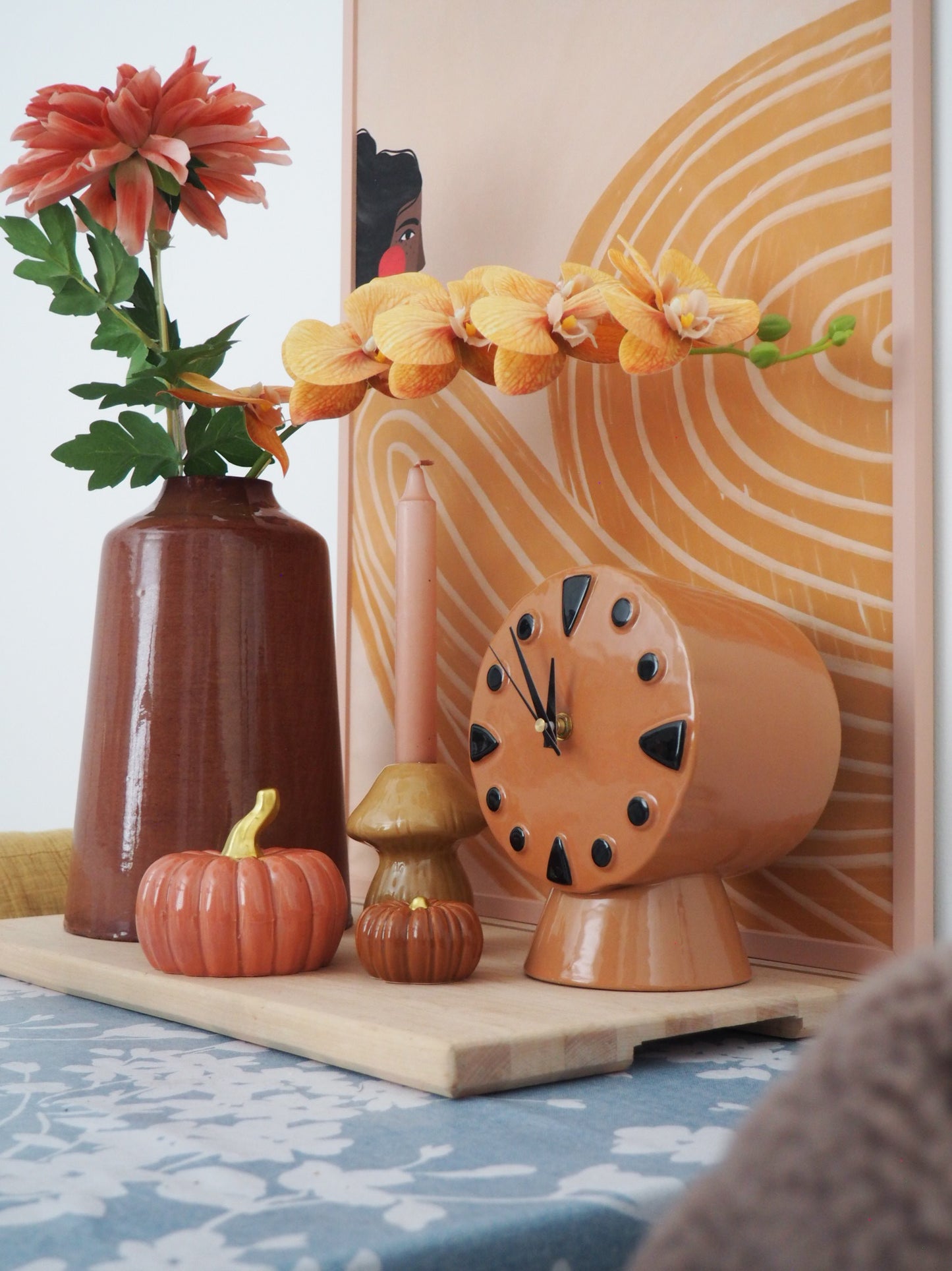 HKliving Retro ceramic clock peach