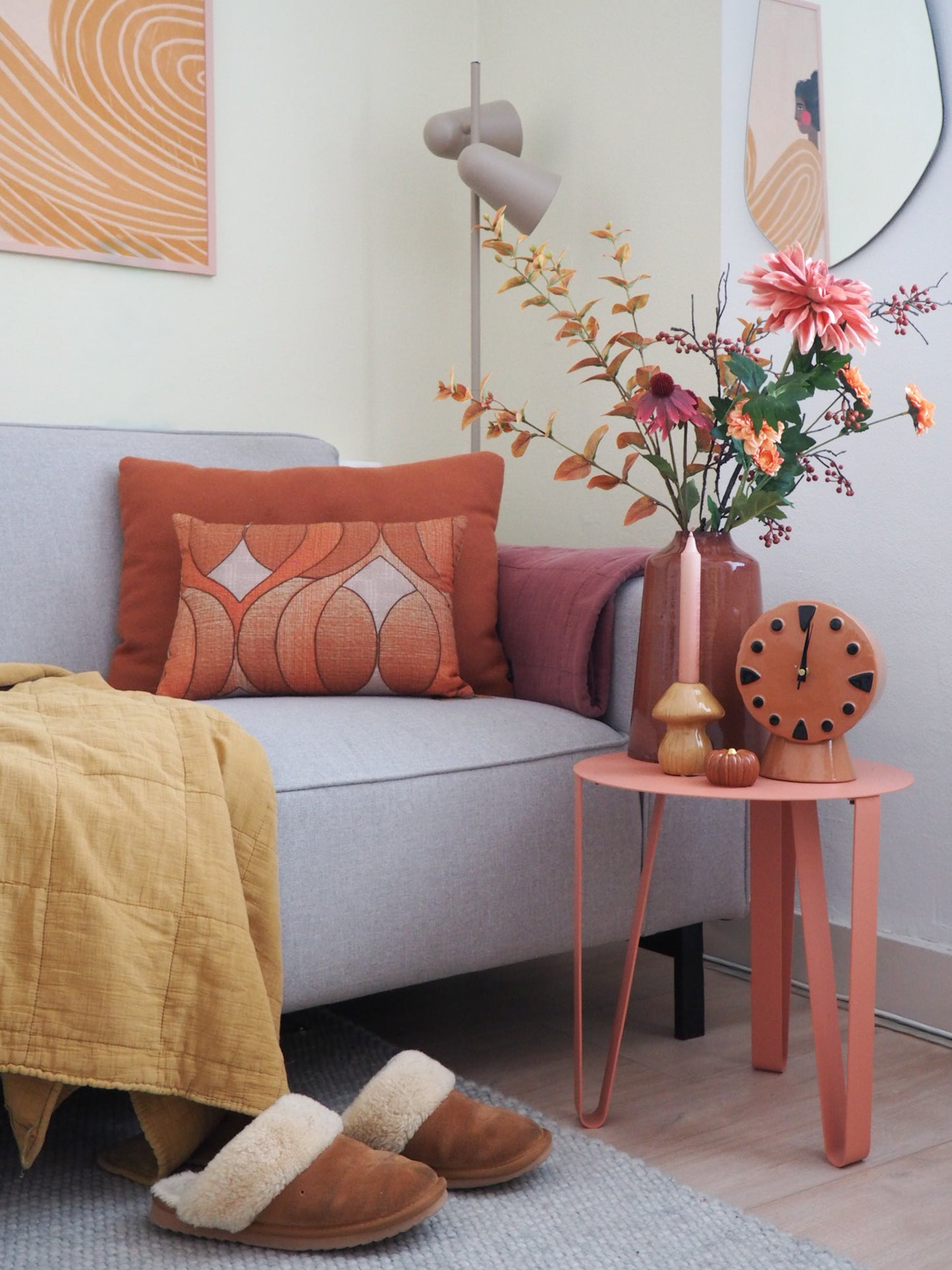 Padded cushion retro wave 40x30