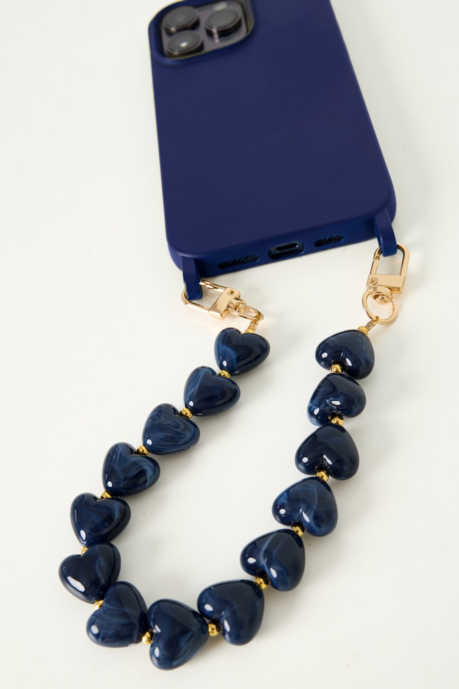 Phone cords Heart Casual Acrylic Donkerblauw