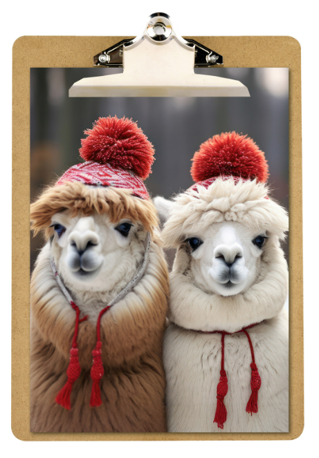 Posters A5 Alpaca kerst