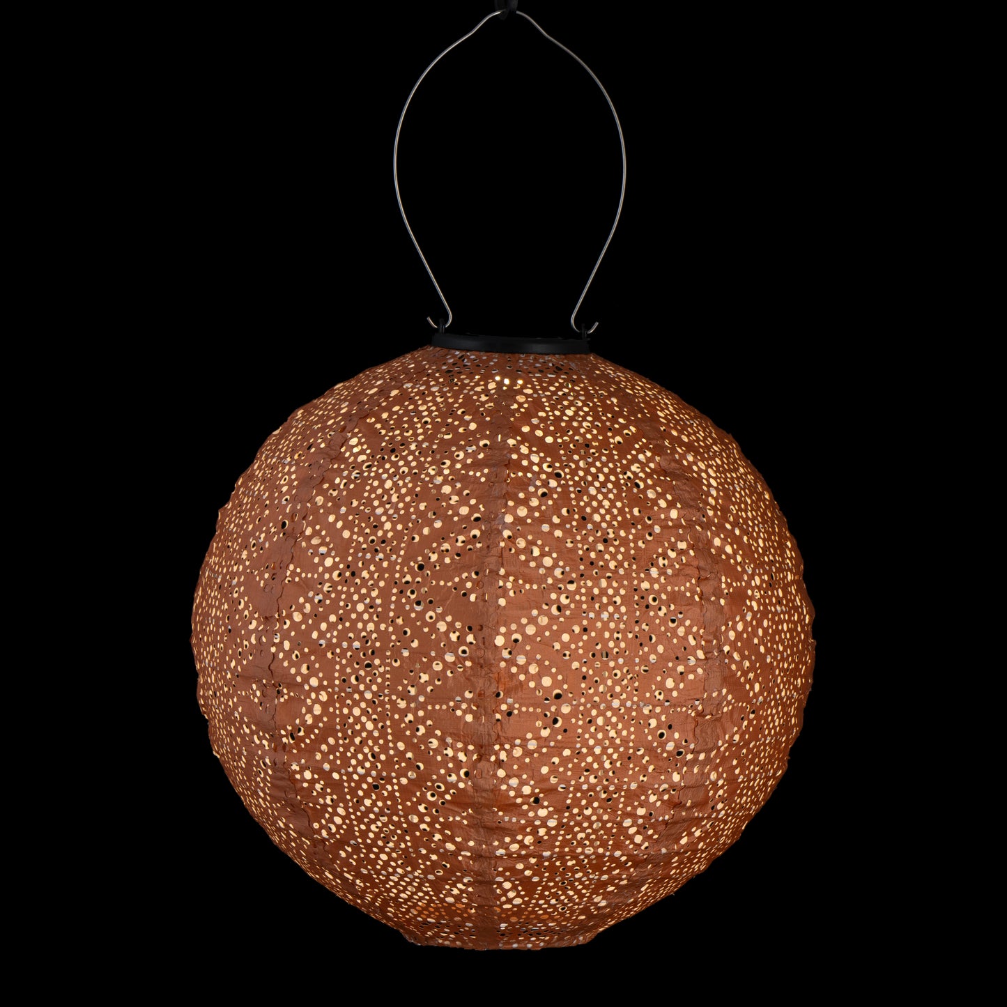 Lumiz Solar lampion Round lace apricot Nr. 80