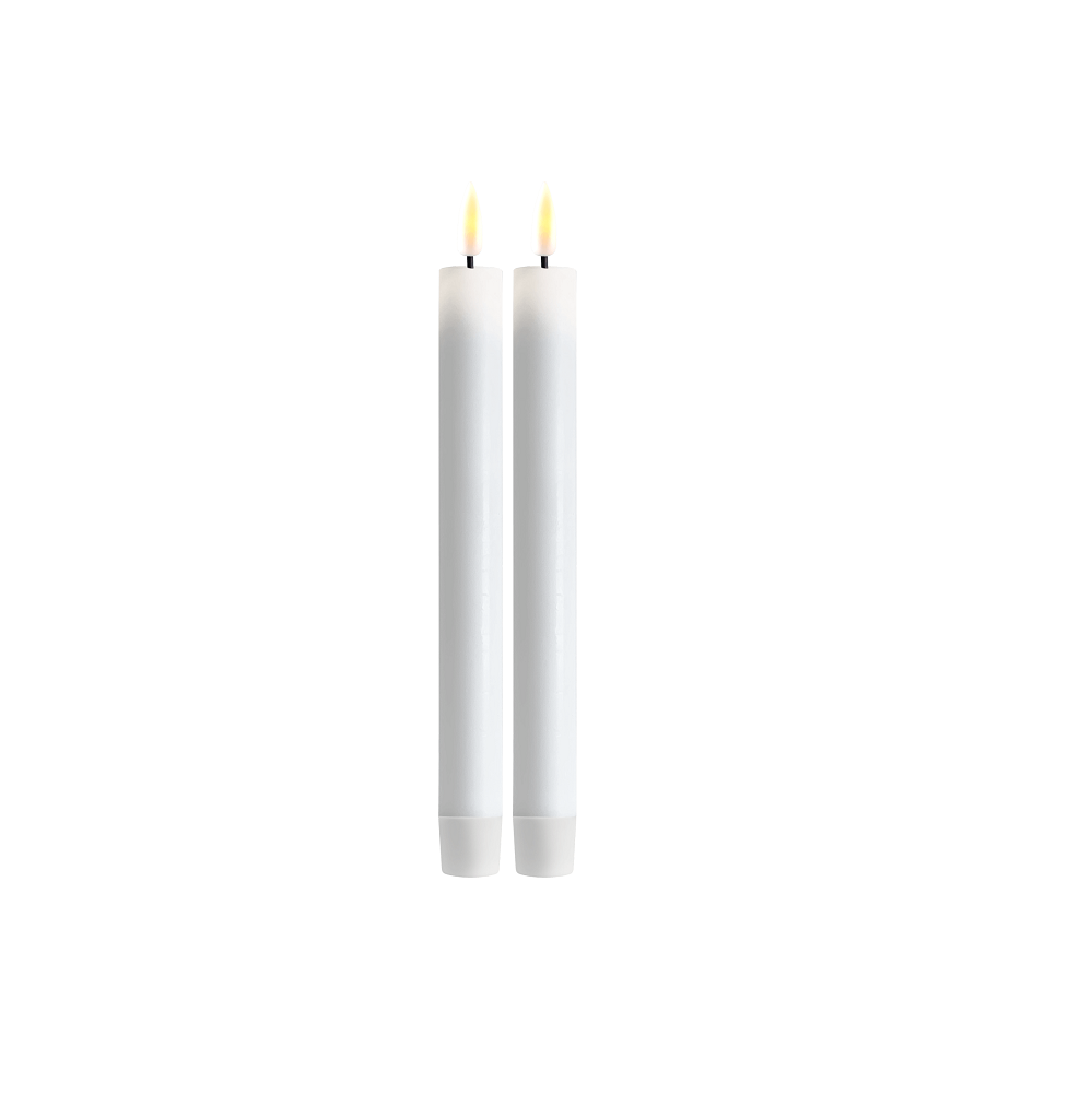 Real Flame Dinner Candle 2 pcs (24 cm) Wit