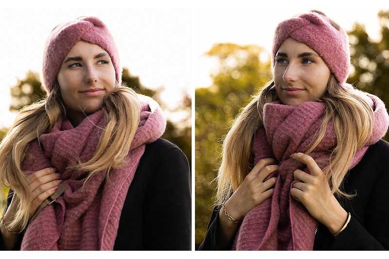 Saalbach sjaal vintage pink