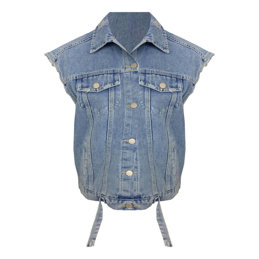 Spijker gilet met zakken