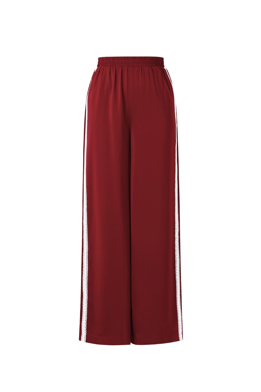 Sportieve broek met satijnen look Rood