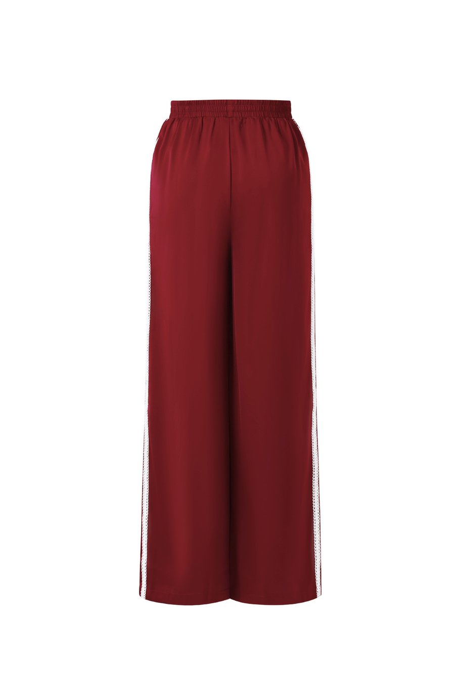 Sportieve broek met satijnen look Rood