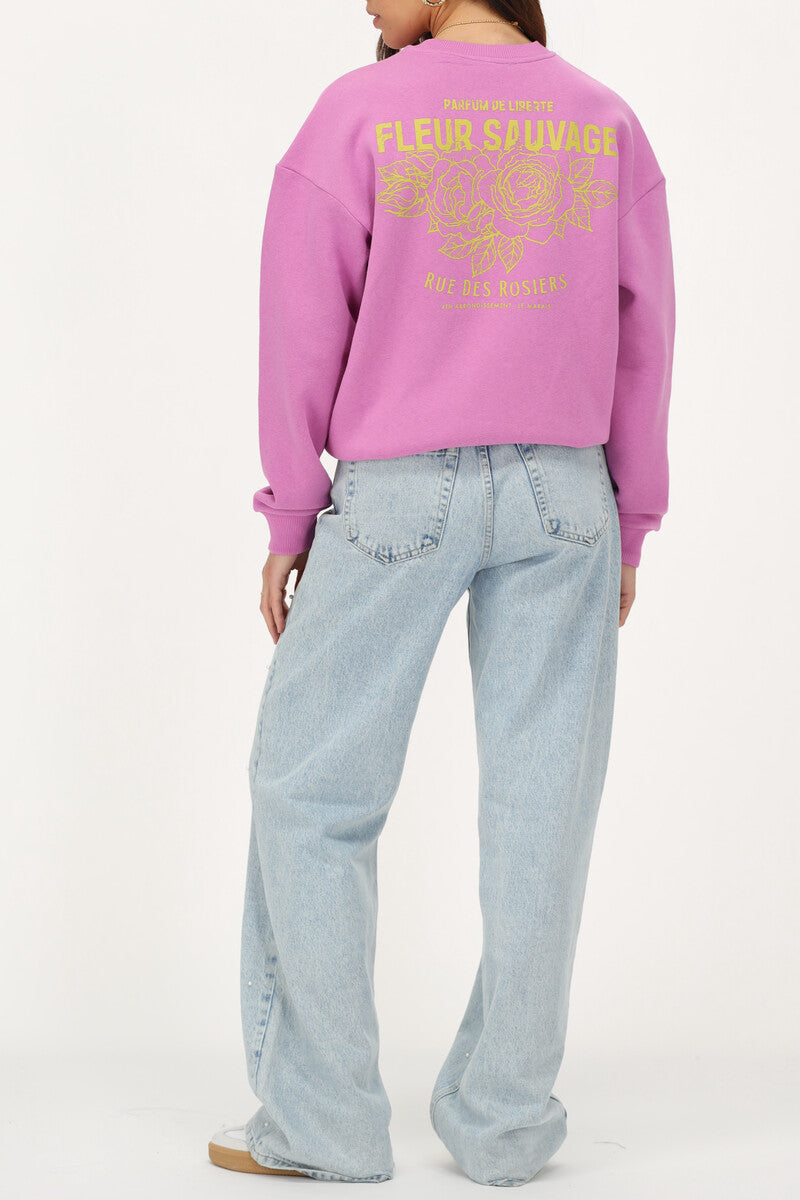 Sweater "Fleur sauvage" Roze