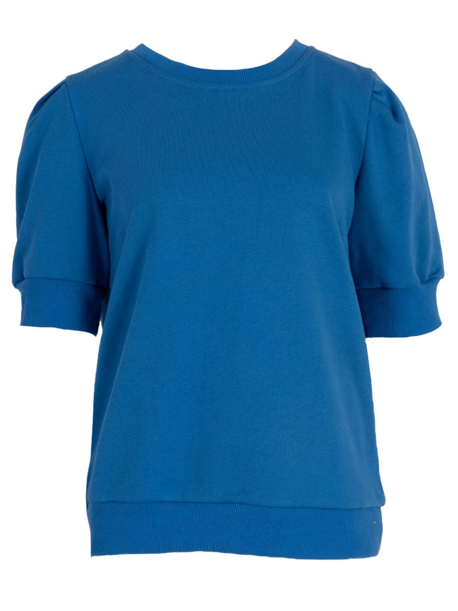 Sweater korte mouw Kobalt