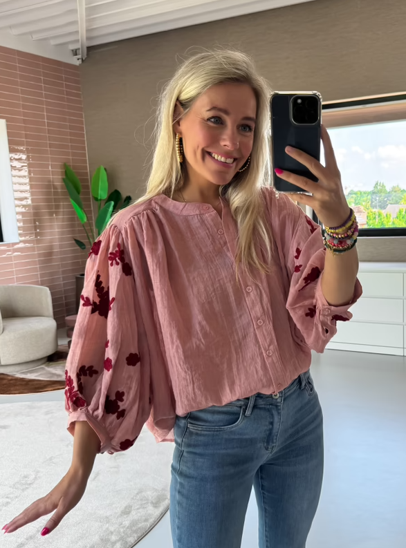Sweet Jewellery blouse Evelyn Oud roze