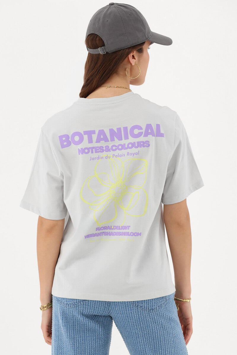 T-shirt Botanical Grijs
