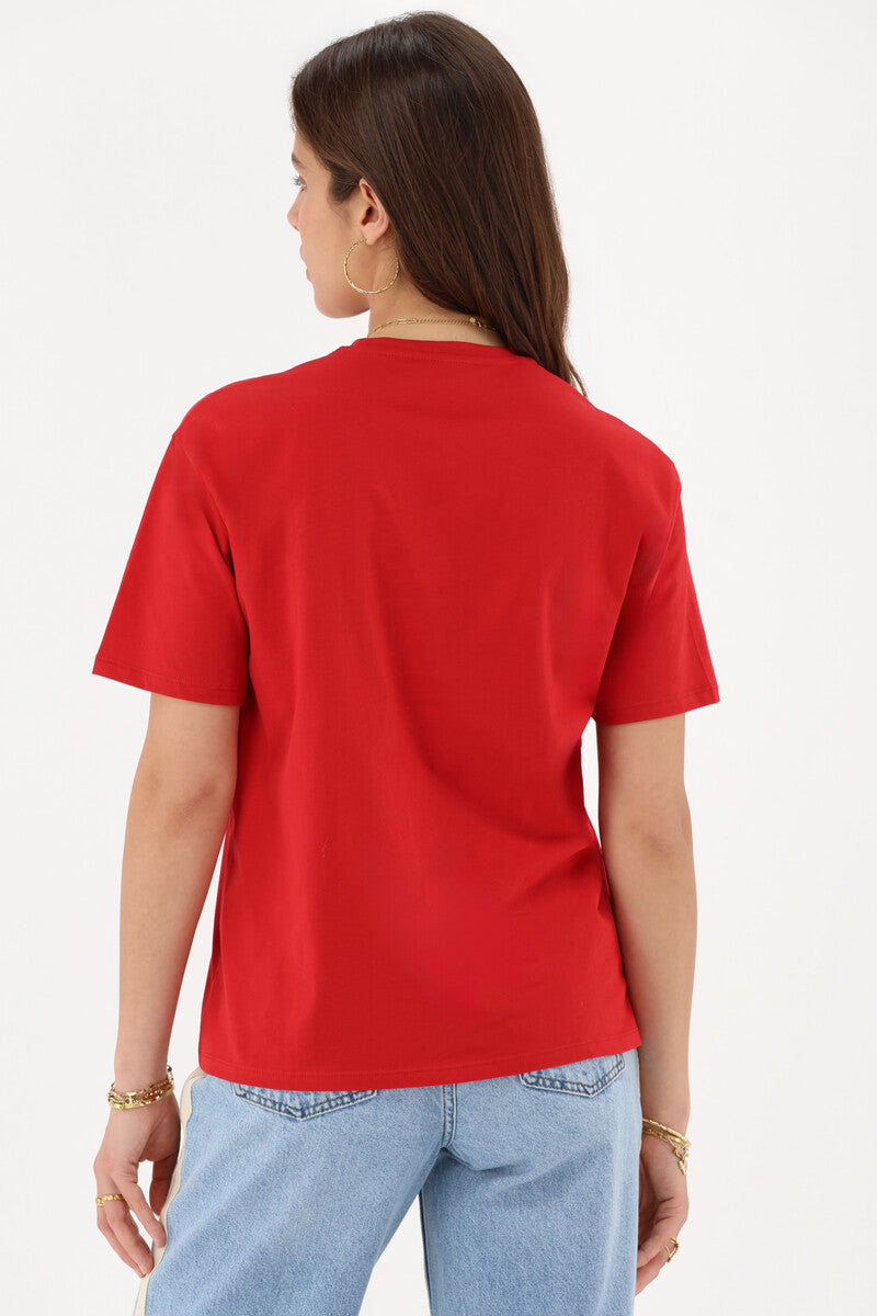 T-shirt Le soleil Rood