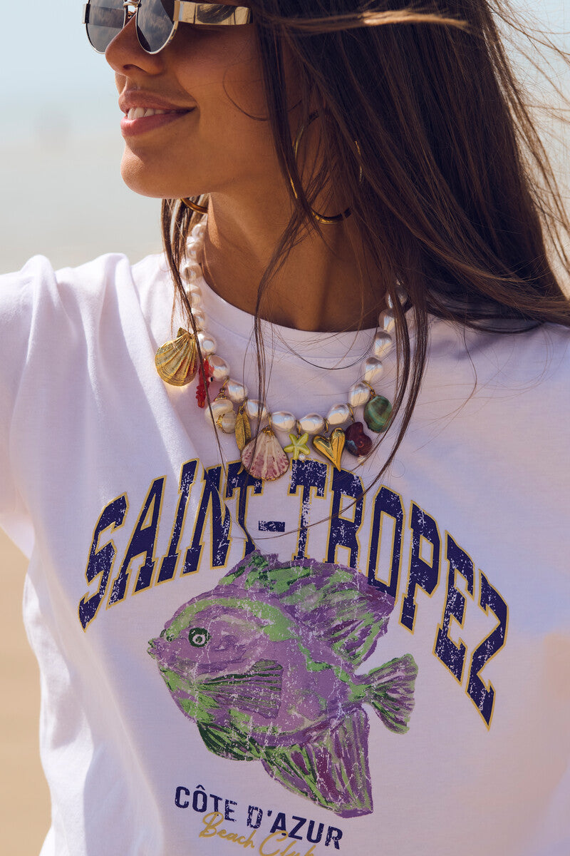 My Jewellery T-shirt "Saint-tropez" Wit