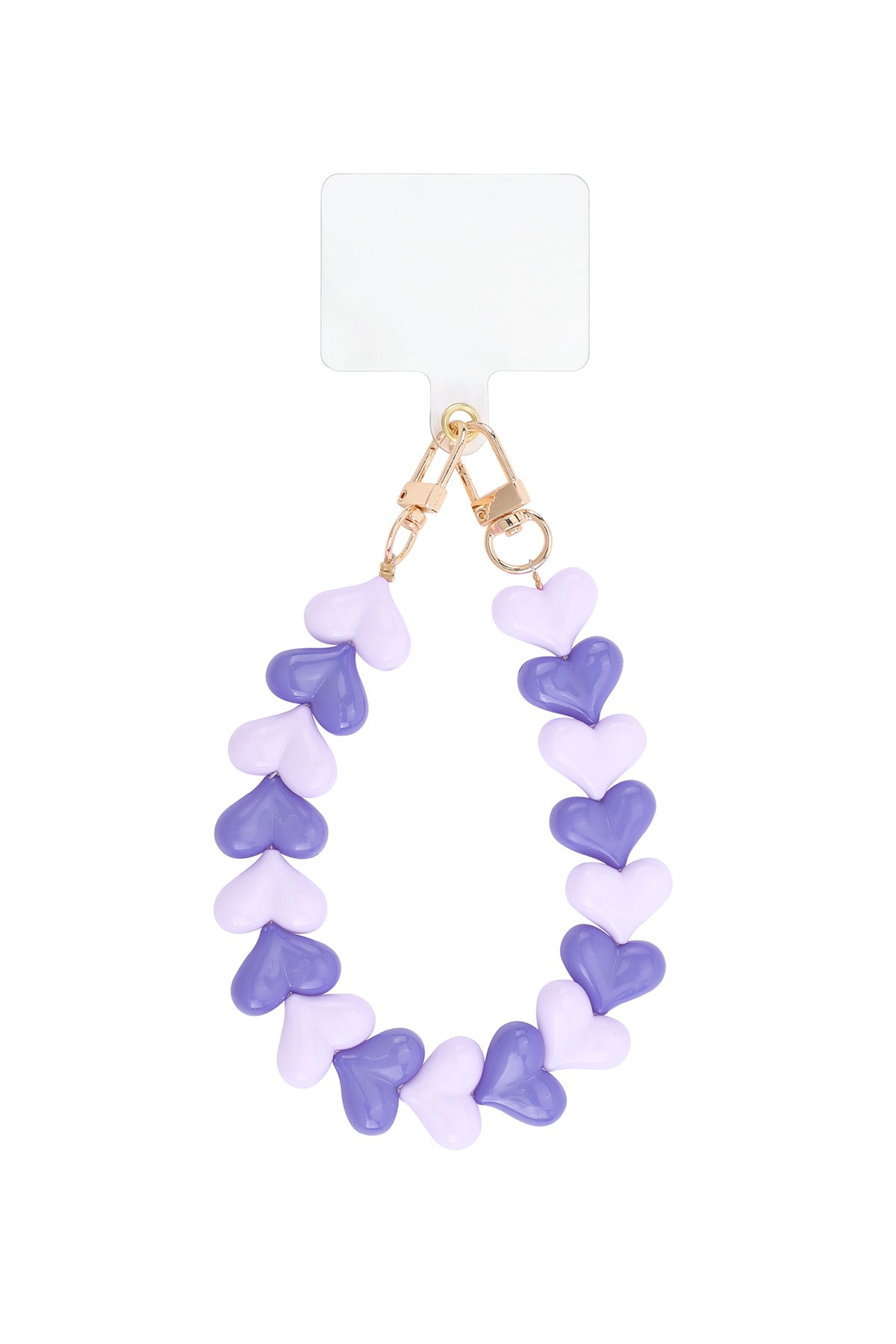 Telefoonkoord hartjes Lila/paars