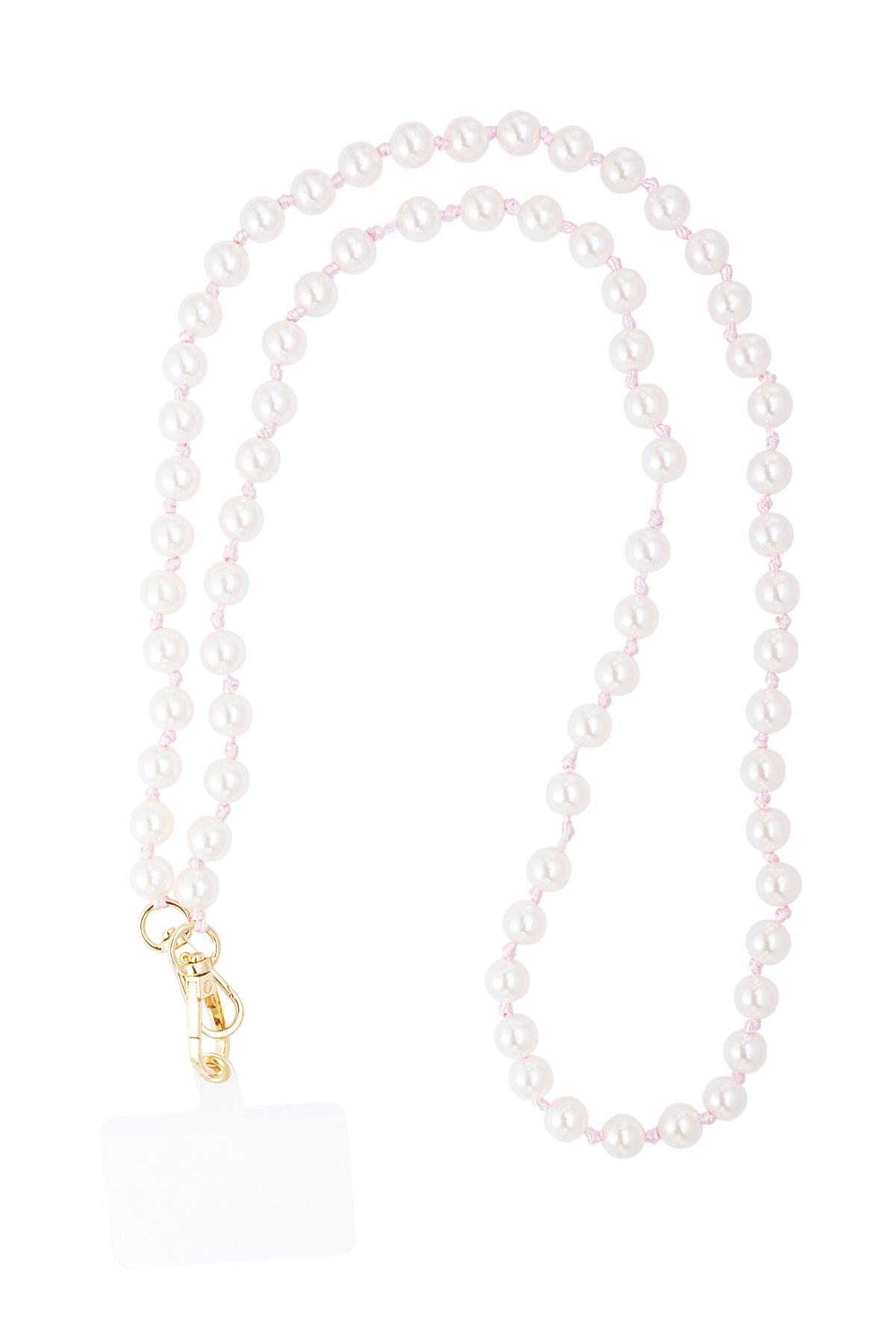 Telefoonkoord pearl addiction - roze