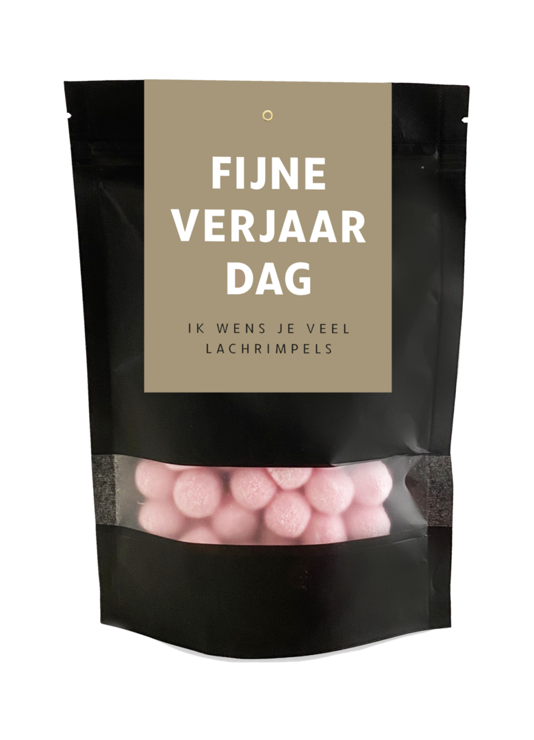 Toffee ballen Fijne verjaardag toffee