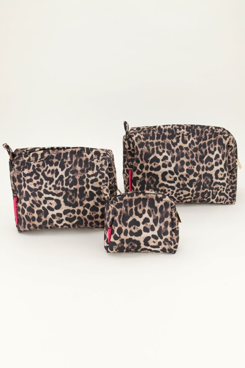 Toilettas set met panterprint