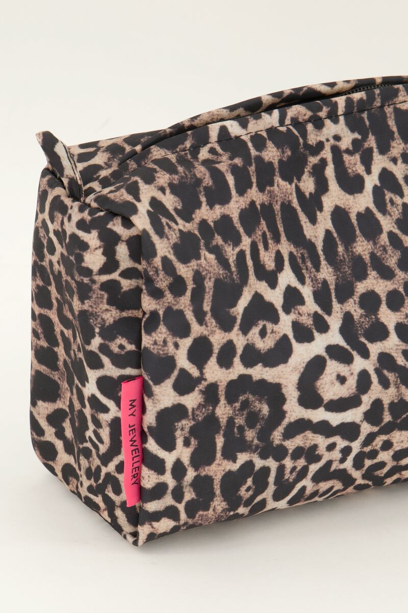 Toilettas set met panterprint