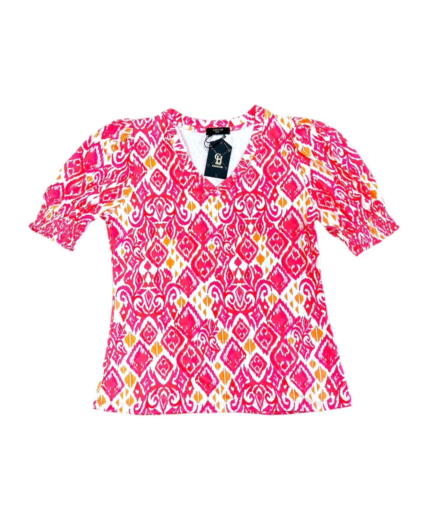 Top Emma met pofmouw 240424 Roze