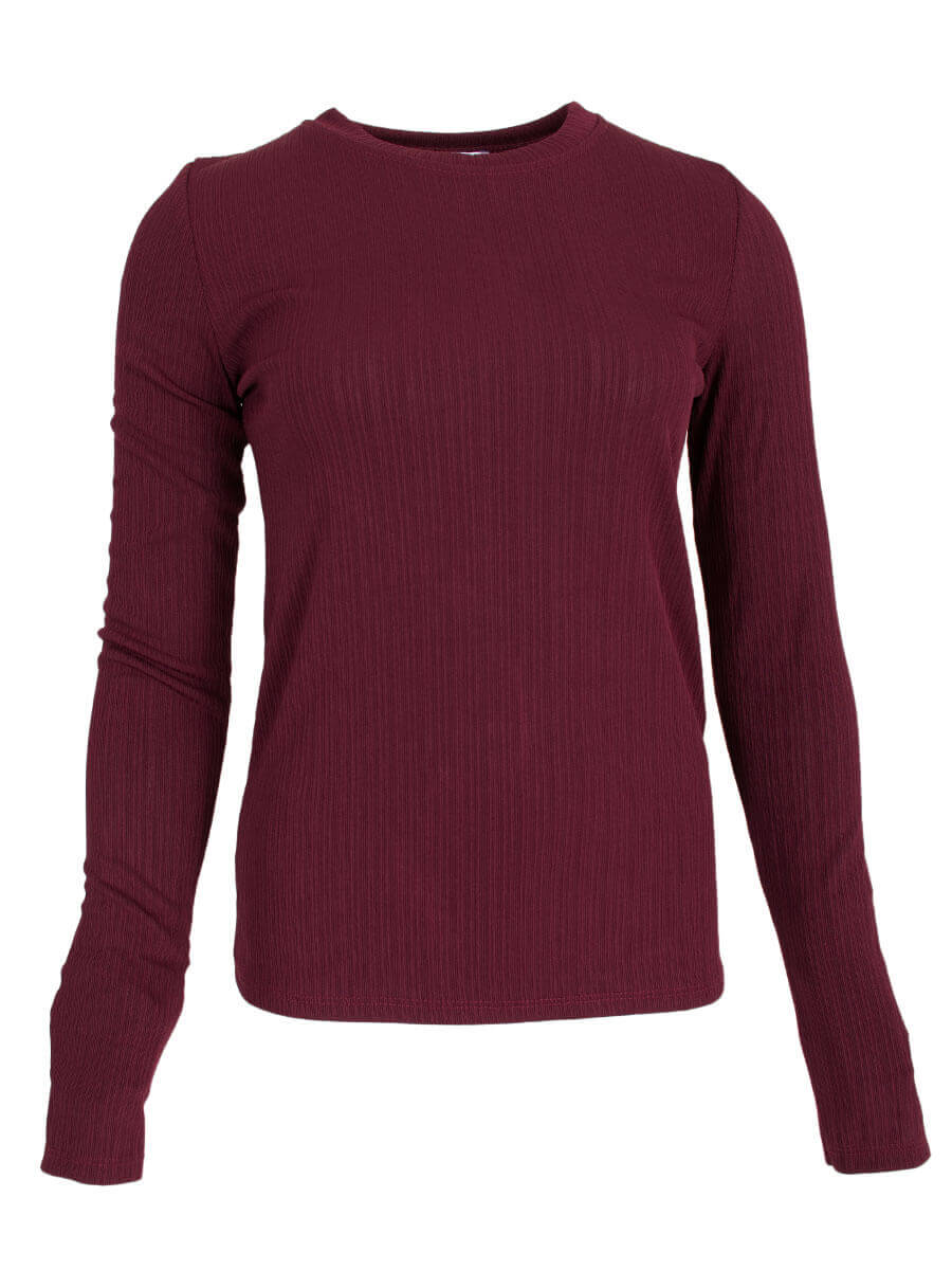 Top met streep Bordeaux
