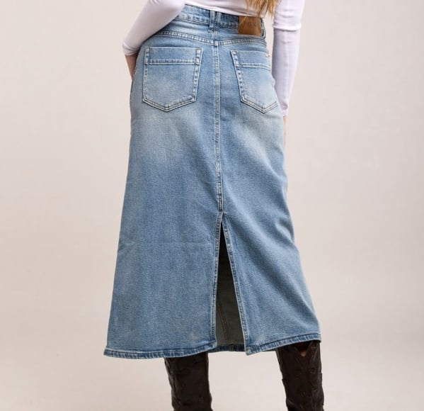 Toxik Double Effect Jeans rok Blauw