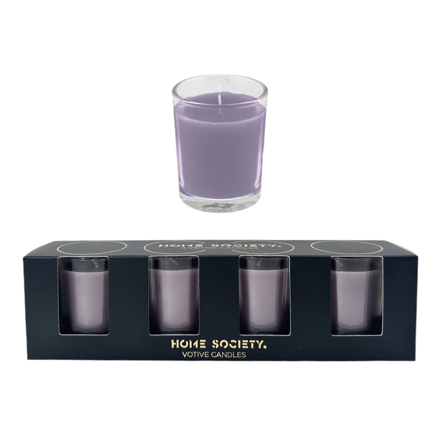 Votive Kaars L Set 4 paars