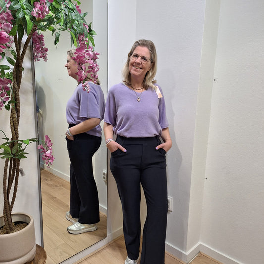 Wide leg broek yu and me Blauw