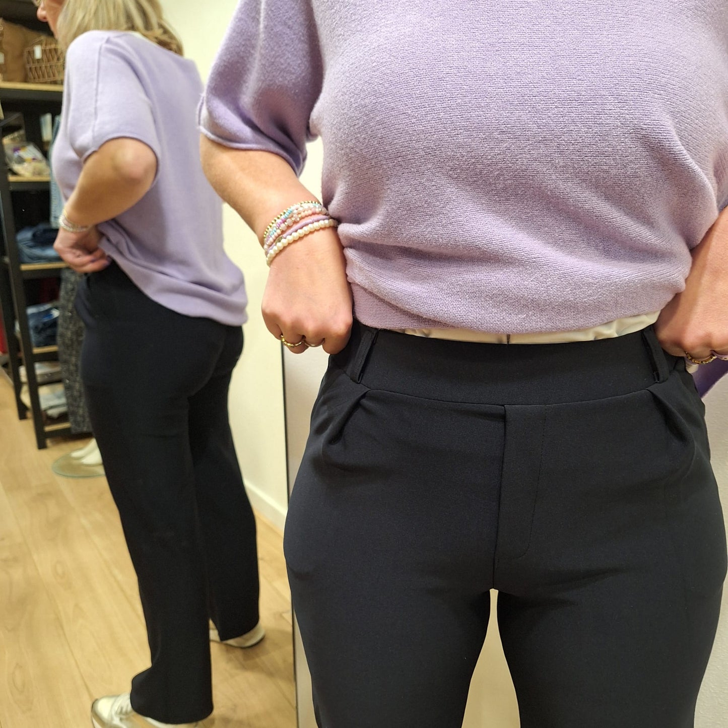 Wide leg broek yu and me Blauw