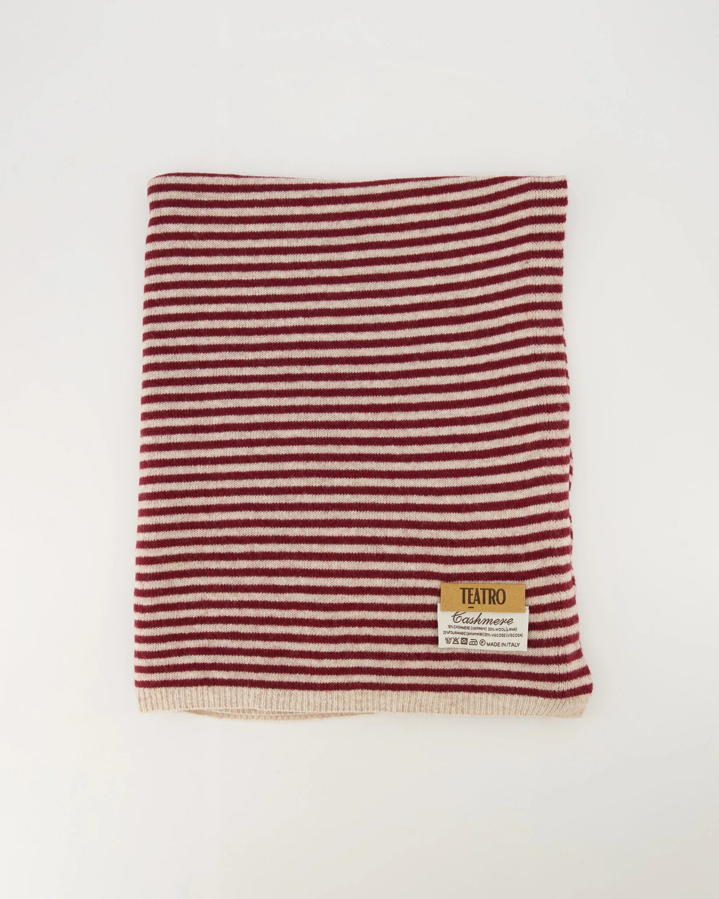 Cashemere sjaal Cassy gestreept Bordeaux