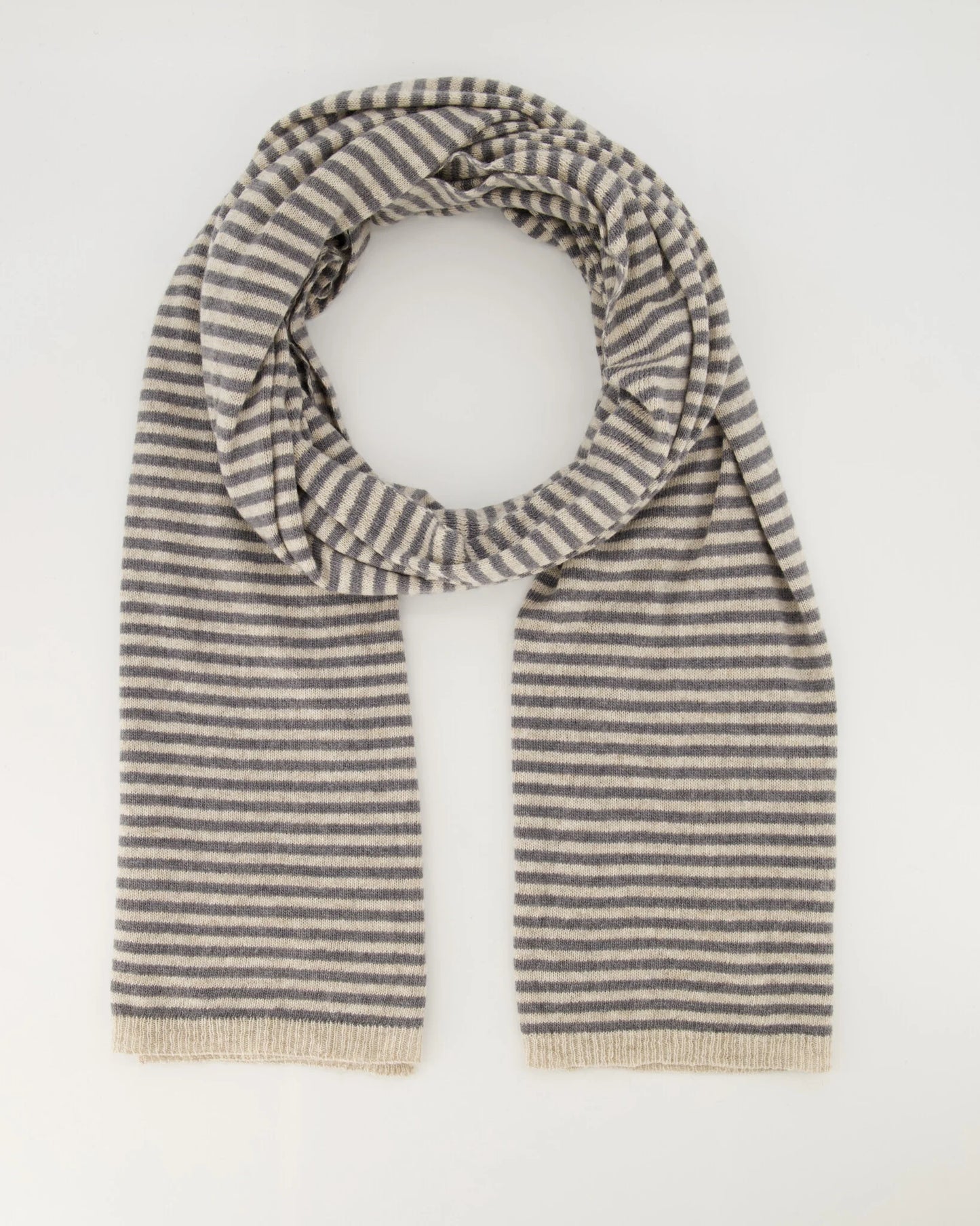 Cashemere sjaal Cassy gestreept Grey
