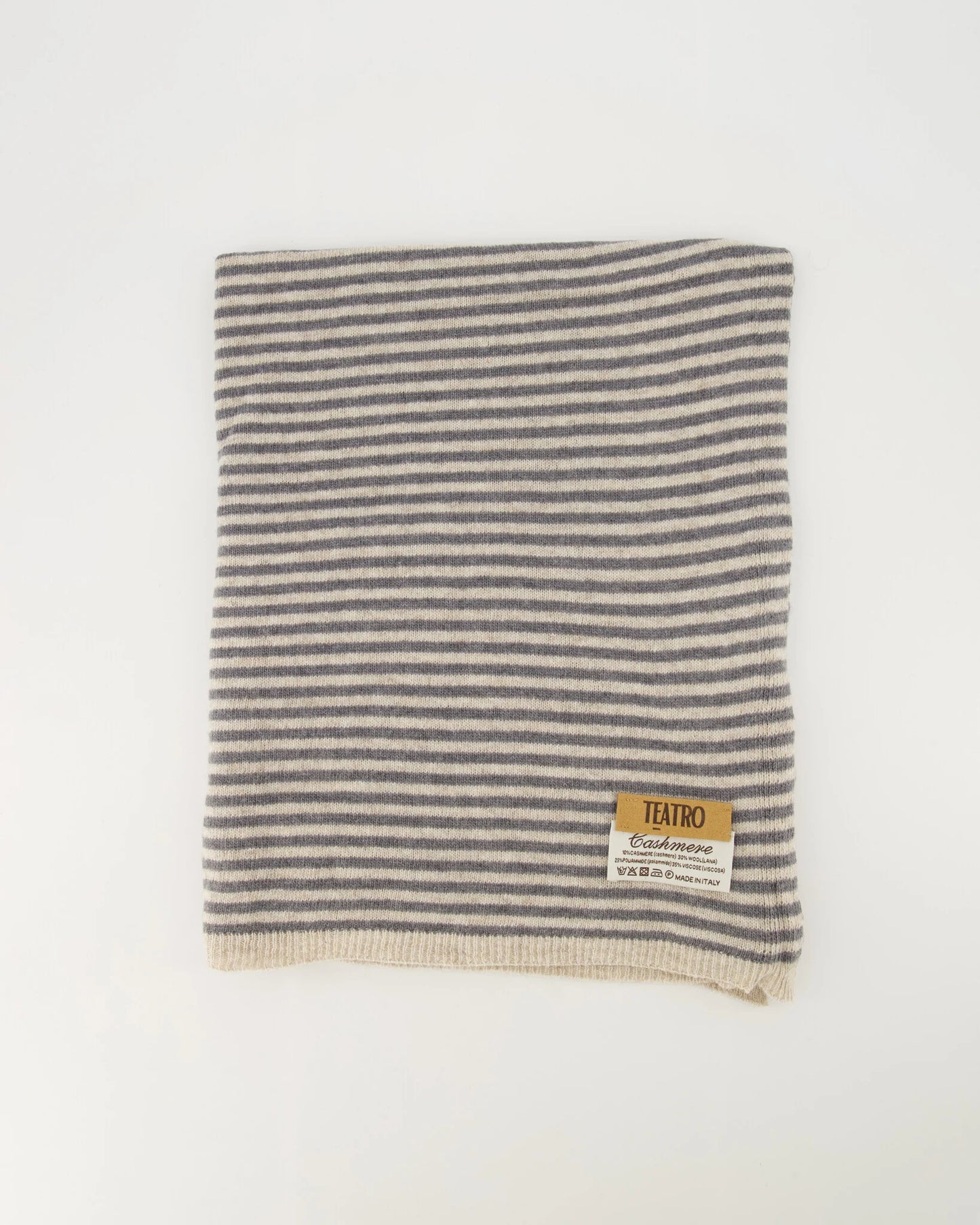 Cashemere sjaal Cassy gestreept Grey
