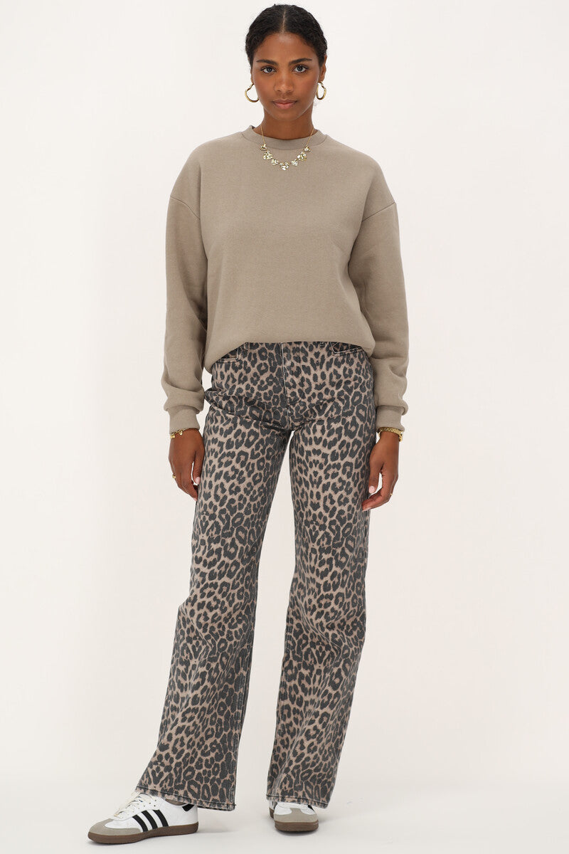 My jewellery Sweater "Éternellement femme" Taupe