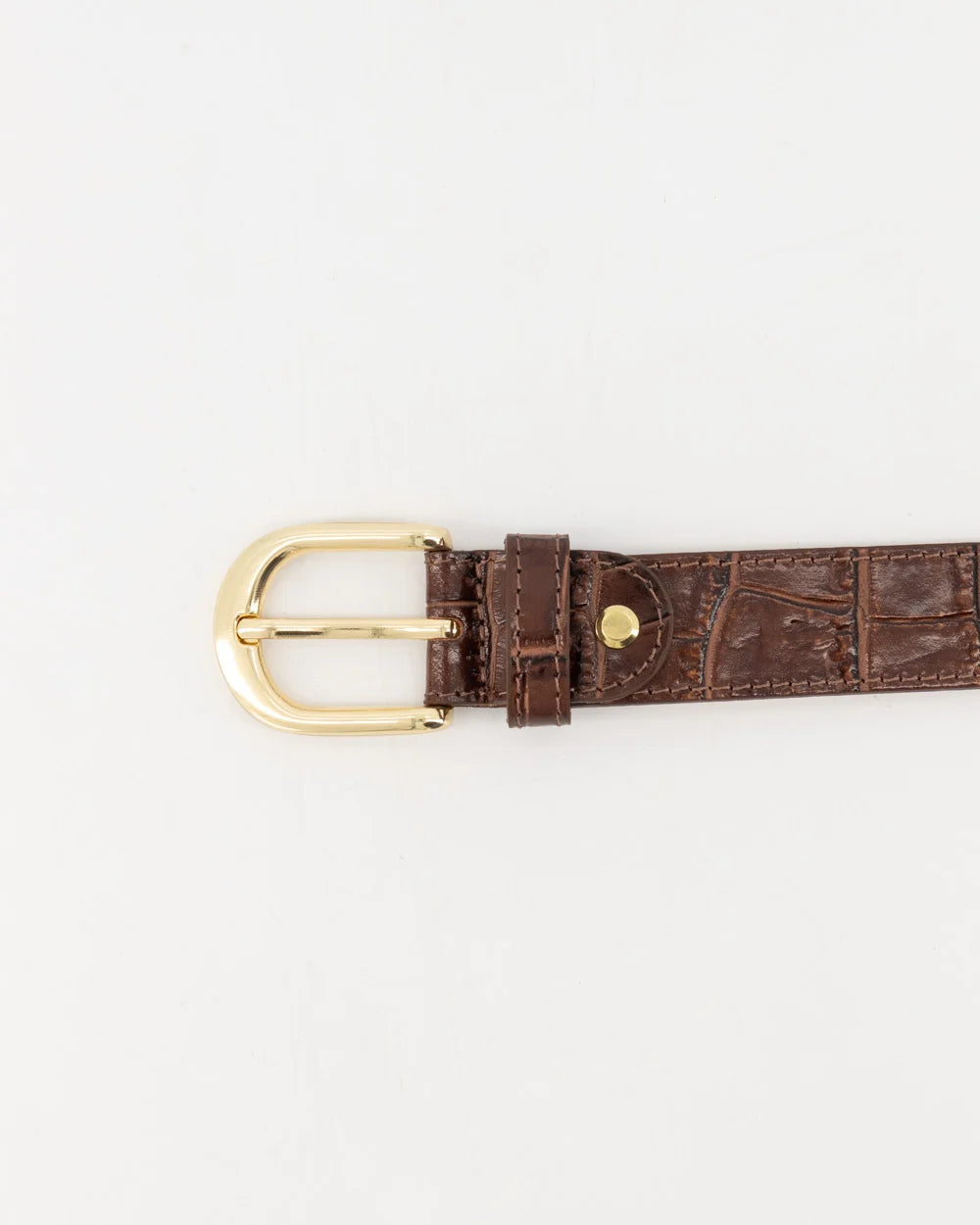 Suus Croco Riemen met gesp Hazelbruin Dark Brown