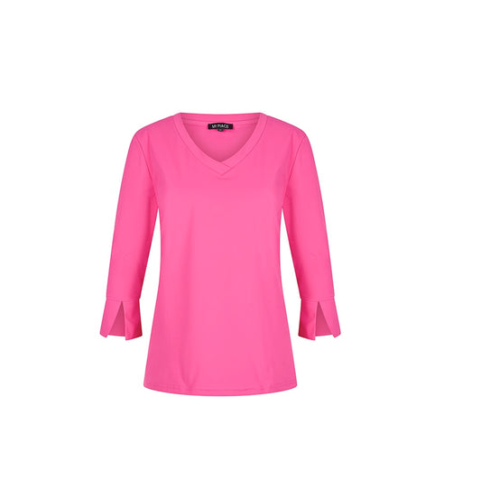 Mi Piace shirt Cathy  3/4 mouw Fuchsia