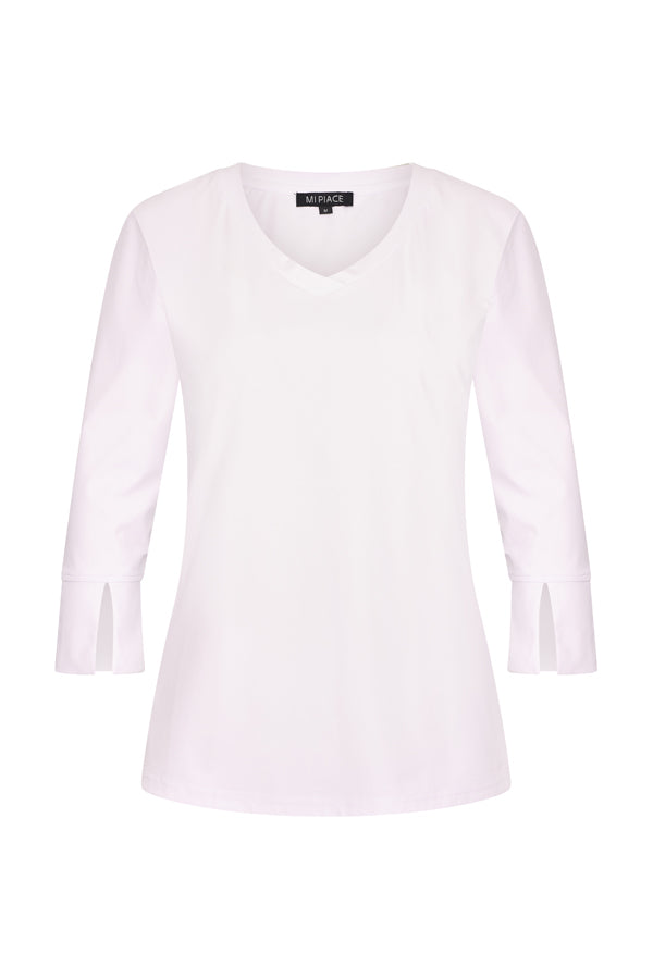 Mi Piace shirt Cathy  3/4 mouw White