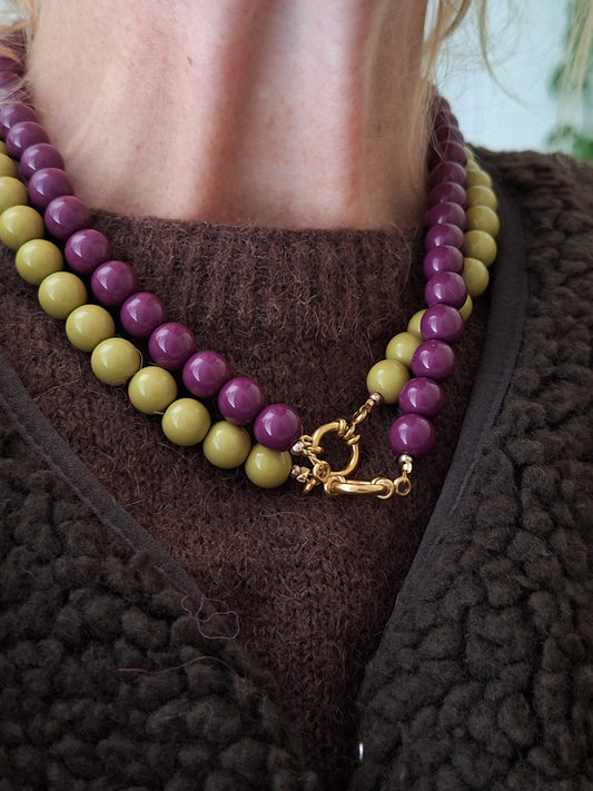 Bubble ketting Small Aubergine purple