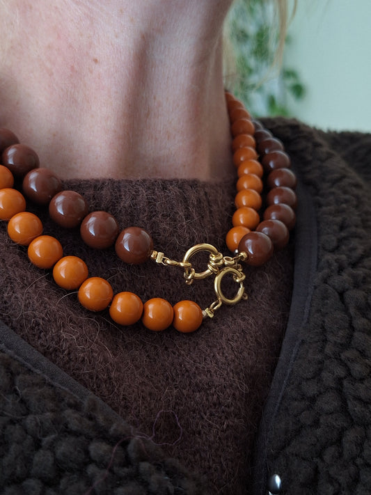 Bubble ketting Smal Dark brown