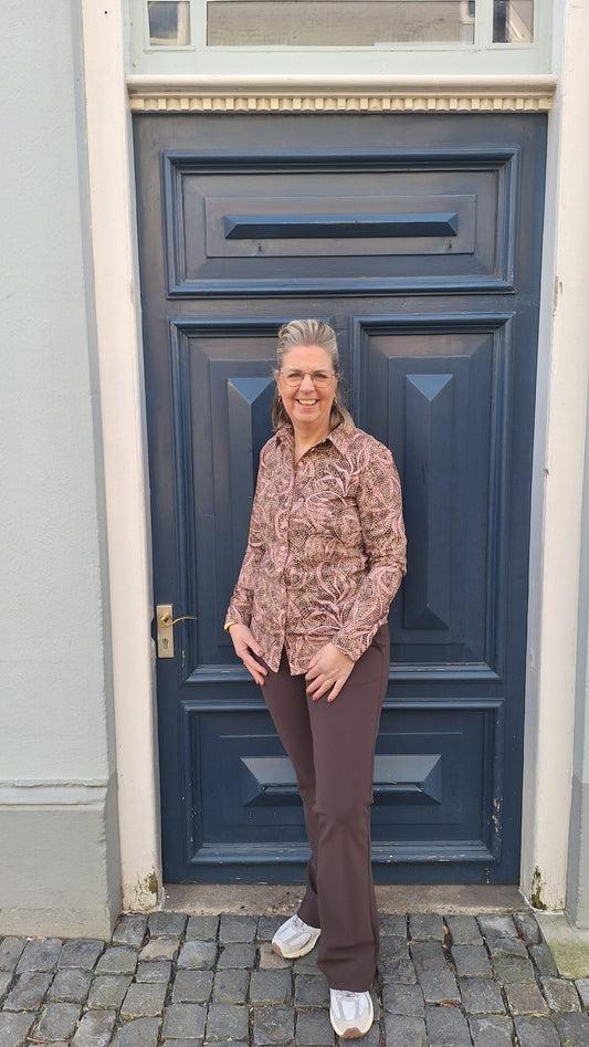 Mi piace Blouse Twilight Twigs Print Espresso