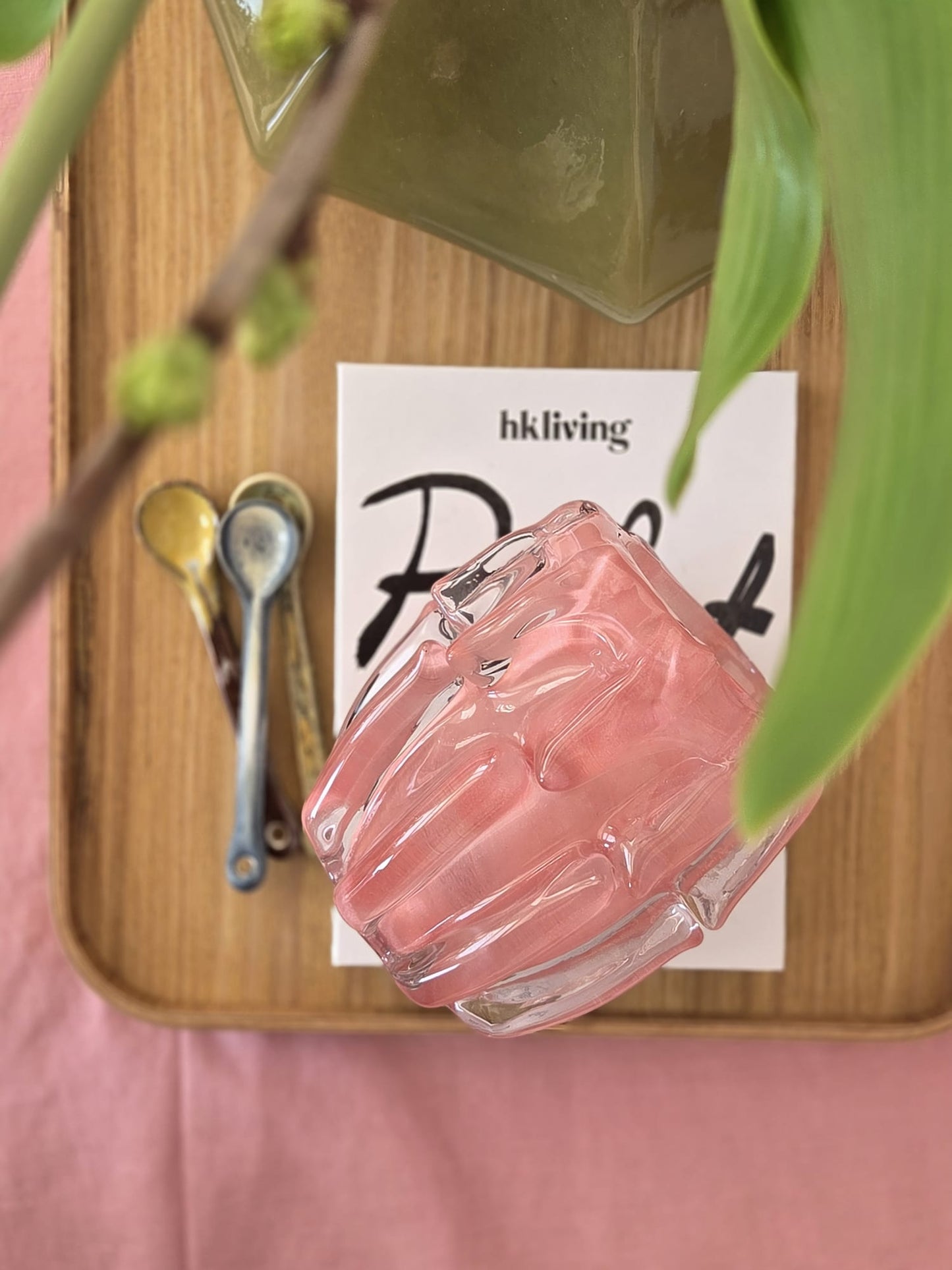 HKliving, Coralla candle holder soft pink