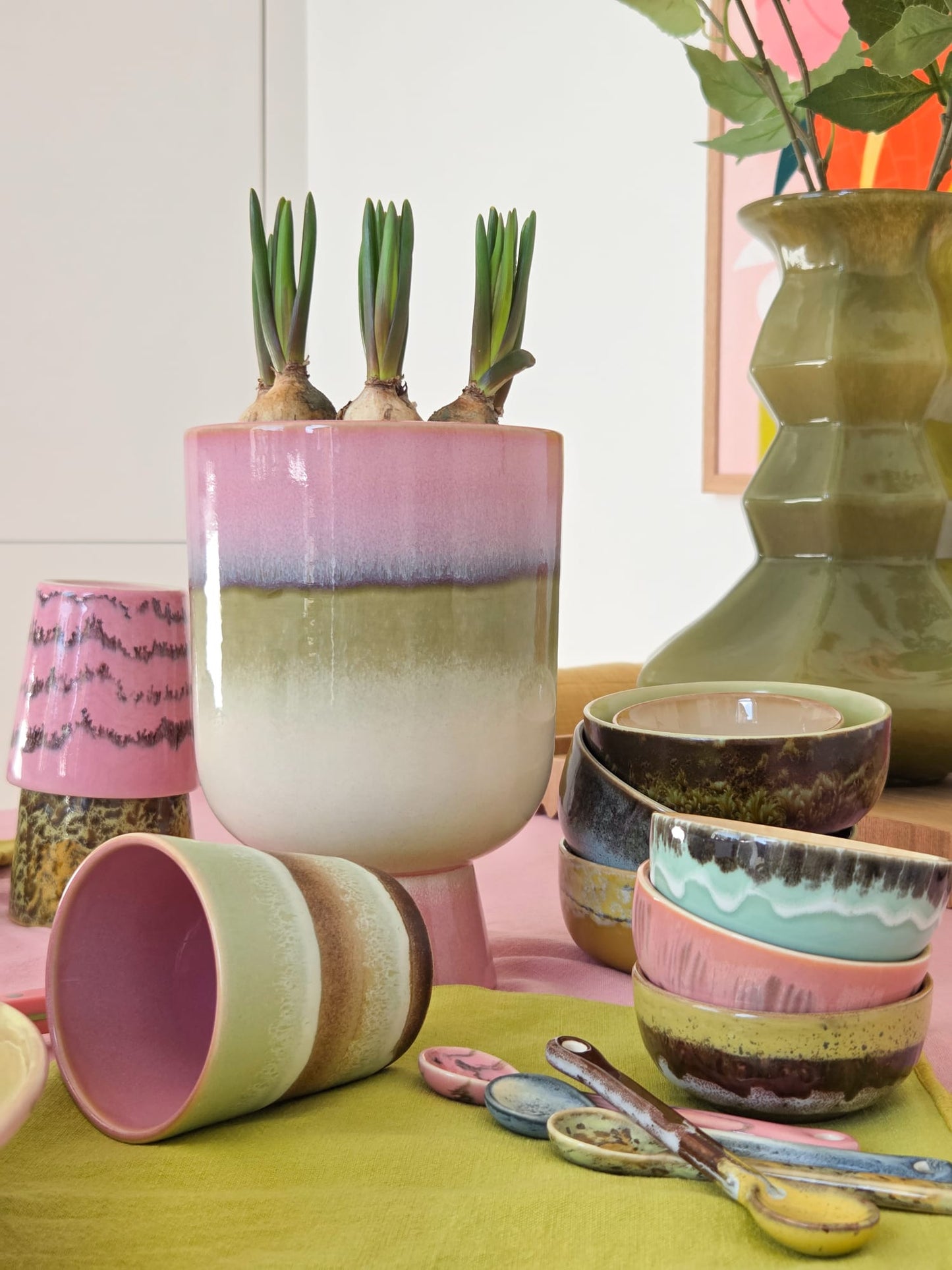 HKliving Retro flower pot rosefield