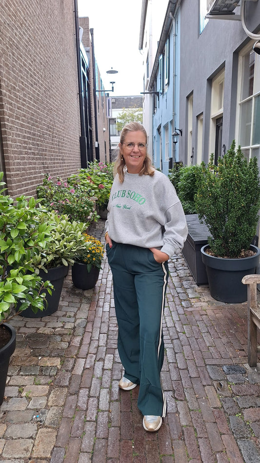 Broek met streep Groen