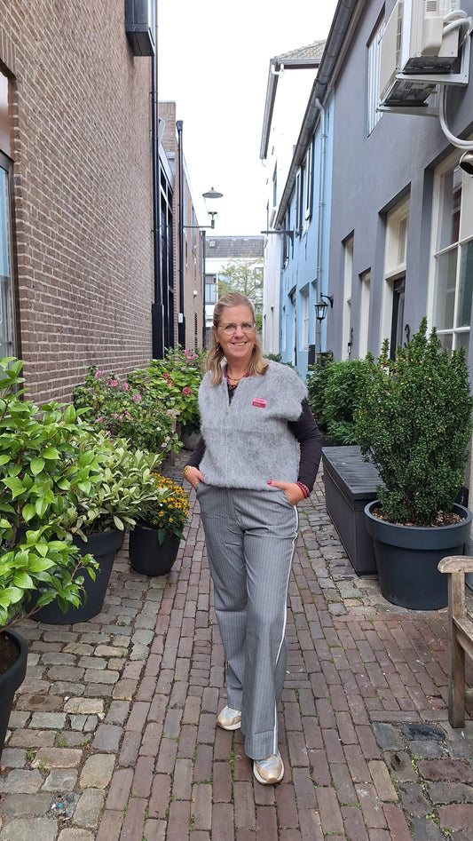 Broek met strepen Grijs