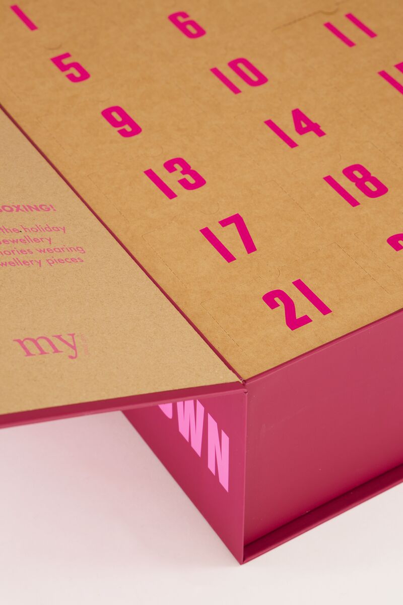 Adventskalender 24 vakjes 'luxury' goud