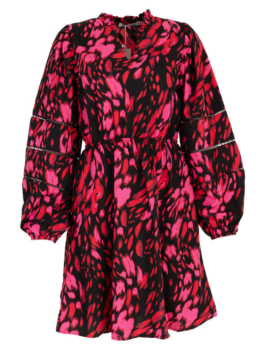 Azzurro Jurk print  95130 Fuchsia