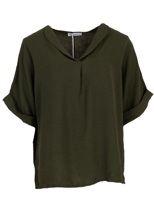 Azzurro basis top met omslag 2860 Army