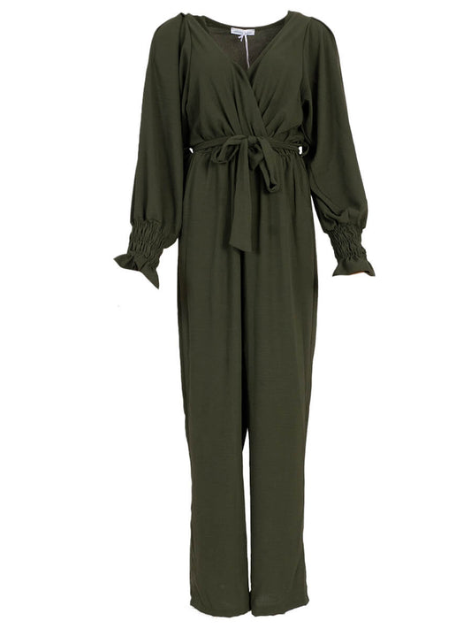 Azzurro jumpsuit effen A-6075 army